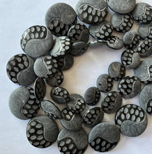 Horn Yin Yang With Hand Carved Dots