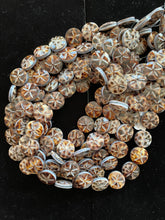 Cowrie Flower Round Disc Hand Carved