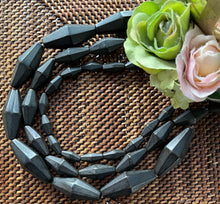 Wood Dyed Black Football Diamond Hand Cut