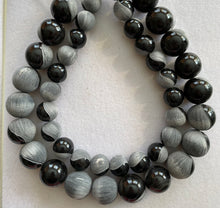 Horn Round Beads S Design 2 Tone Yin Yang