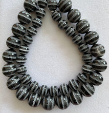 Horn Round Beads With Horizontal Grooves