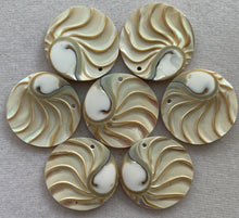 Philippine Shell Round Disc Tiger's Eye with Grooving