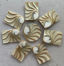 Philippine Shell Rectangular Tiger's Eye with Grooving