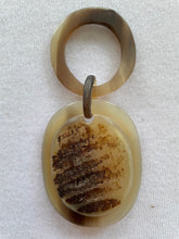 Pendant Horn with Ring Hand Carved