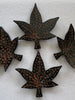 Pendant Horn Maple Leaf  Hand Carved