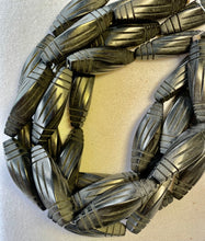 Wood Twist 4 Sided Tube Black Wood (Hand Carved Natural)